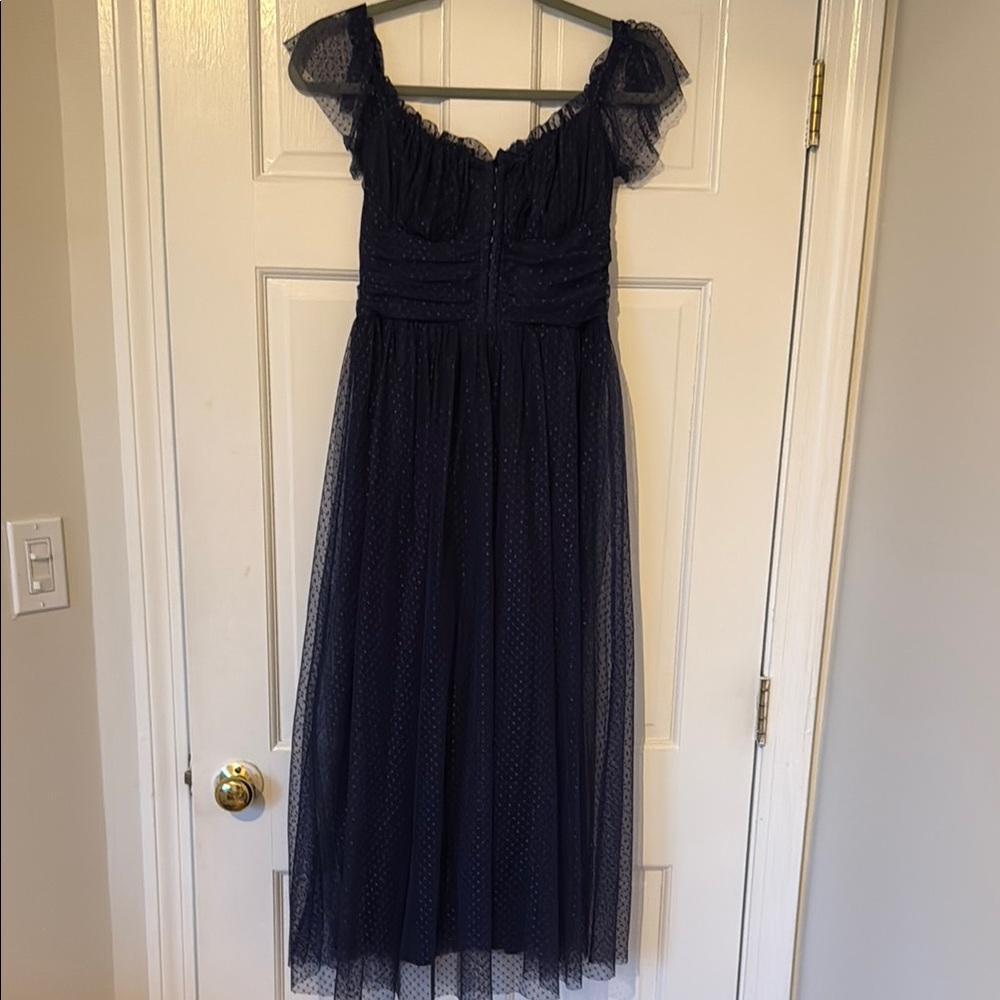 Lulu's Navy Blue Midi Dress